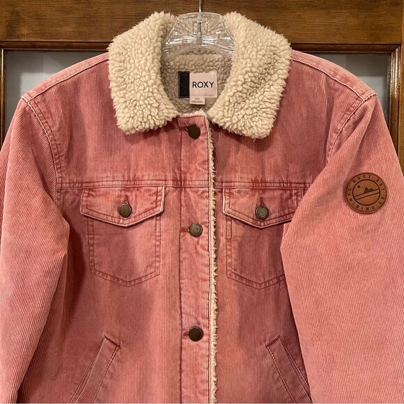Roxy Desert Sands Sherpa-Lined Corduroy Jacket Size S - Picture 6 of 9